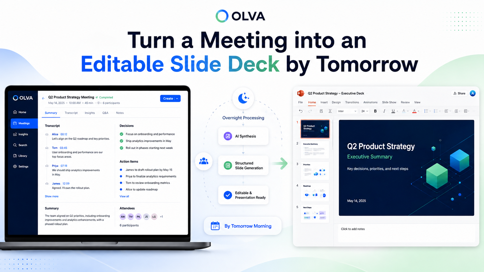 Turn a Meeting into an Editable Slide Deck by Tomorrow
