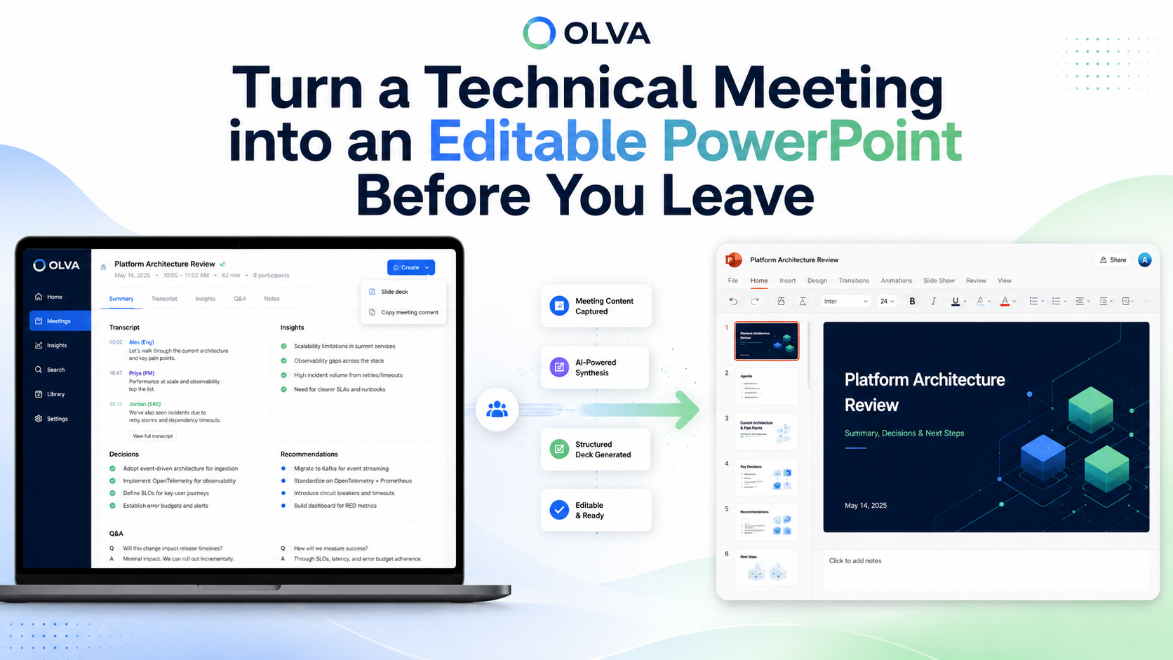 Turn a Technical Meeting into an Editable PowerPoint Before You Leave